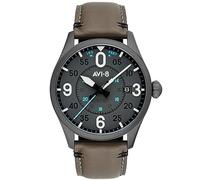 AVI-8 Herren 42mm Spitfire Smith Automatik Salisbury Uhr mit Lederarmband AV-4090-04