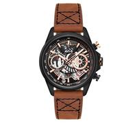 AVI-8 Herren 45mm Hawker Harrier Matador Chronograph Japanische Quarz-Pilotenuhr mit Echtleder-Armband AV-4065 / AV-4025, Armband