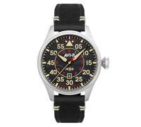 AVI-8 Herren 46mm Hawker Hurricane Clowes Automatik Kenley Fliegeruhr mit echtem Lederarmband AV-4097-03