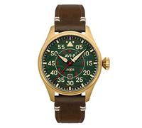 AVI-8 Herren 46mm Hawker Hurricane Clowes Automatik Northolt Fliegeruhr mit echtem Lederarmband AV-4097-04
