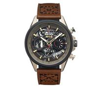 AVI-8 Mens 45mm Hawker Harrier Matador Chronograph Desert Brown Japanese Quartz Pilot Watch with Genuine Leather Strap AV-4065-06