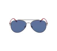 Aviator-Sonnenbrille mit Metallrahmen und roten Akzenten Einheitsgröße