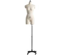 AviiSo Weiblich Schaufensterpuppe Verstellbare Schaufensterpuppe zum Nähen, Erwachsene Frauen kleiden Körpertorso mit Ständer und Rädern (Color : White, Size : XL-86)