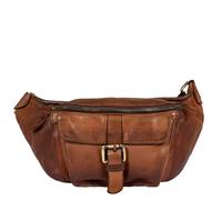 Avirex, Bell Collection Gürteltasche aus Leder für Herren - Vintage-Stil, handgetuftetes Echtleder, Taschen mit Reißverschluss und Knopf - verstellbarer Gürtel für maximalen Komfort, Vintage Brown