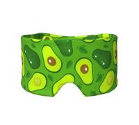 Avocado auf grünem Essen und Trinken, Vollständige Augenabdeckungen, lichtblockierende Augenmaske, Schlafaugen- und Ohrenschützer