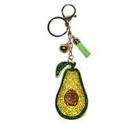 Avocado Schlüsselanhänger für Frauen und Mädchen Rucksack Schlüsselanhänger Zubehör Bling Geldbörse Charm Schlüsselanhänger, Avocado (Gold), Einheitsgröße