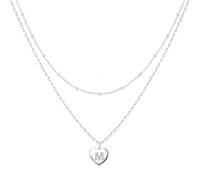 Avotto Halskette Damen Silber 925 Hypoallergen A-Z Herz mit Buchstaben Kette Damen Halskette Silber Frauen Personalisierte Geschenk