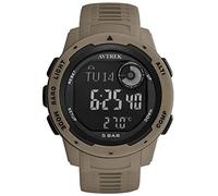 AVTREK Militär Uhr Herren,Taktische Armee Uhr mit Kompass,50M wasserdichte Digitaluhr Schrittzähler Armbanduhr, Höhenmesseruhr zum Wandern/Klettern(Café)