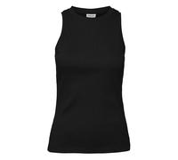 Tanktop VERO MODA "VMLAVENDER SL TOP VMA JRS NOOS", Damen, Gr. XL, schwarz, Jersey, Obermaterial: 95% Baumwolle, 5% Elasthan, unifarben, Basic, figurbetont normal, Rundhals, Tops Tanktop, mit Rundhals