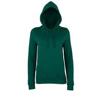 JH001F Just Hoods Damen Kapuzenpullover mit doppellagiger Kapuze Bottle Green XL