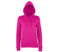 Just Hoods Damen College Hoodie JH001F hot pink XXL