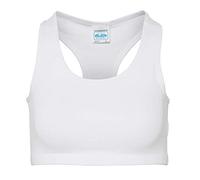 AWDis Girlie Cooles Sport-Crop-Top-Damen Sommer/Fitness/Running-Hot-Top - Arktisches Weiß (M)