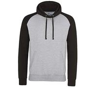 JH009 Just Hoods Kapuzenpullover Baseball-Stil Heather Grey XL