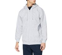 Awdis Herren Kapuzenjacke / Kapuzenpullover / Hoodie mit Reißverschluss (5XL) (Hellgrau)