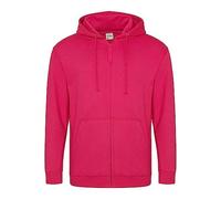Awdis Herren Kapuzenjacke / Kapuzenpullover / Hoodie mit Reißverschluss (XL) (Dunkles Pink)