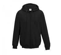 Just Hoods by AWDIS Herren Kapuzenjacke JH050 Reißverschluss, Zugbänder, Jet Black M