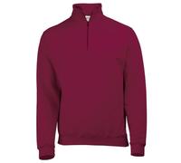 AWDis Herren Sophomore 1/4 Zip Sweat Sweatshirt, Rot (Burgunderrot), X-Large