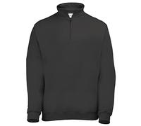 JH046 Just Hoods Pullover Sweatshirt mit 1/4 -Reißverschluss Jet Black XL