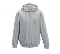 AWDis Herren Zoodie Kapuzenpullover, Grau (Heather Grey), Large