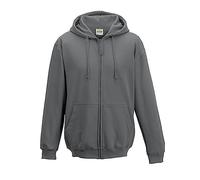 JH050 Just Hoods Kapuzenjacke mit Zugbänder in gleicher Farbe Steel Grey (Solid) M