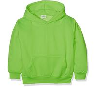 JH004K Just Hoods Kinder Kapuzenpullover in leuchtenden auffälligen Farben Electric Green 12/13 (XL)
