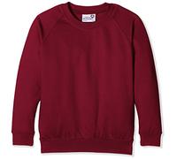 AWDis Jungen Kids Raglan Sweatshirt Schuluniform-Oberteil, Rot (Academy Burgundy), 98