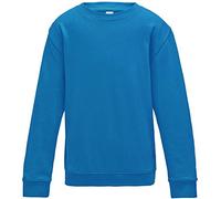 JH030K Just Hoods Kinder Pullover Sweatshirt mit Rundhalsausschnitt Sapphire Blue 9/11 (L)
