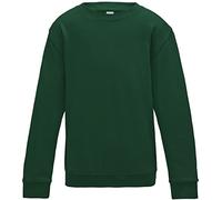 JH030K Just Hoods Kinder Pullover Sweatshirt mit Rundhalsausschnitt Bottle Green 7/8 (M)