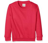 JH030K Just Hoods Kinder Pullover Sweatshirt mit Rundhalsausschnitt Hot Pink 7/8 (M)