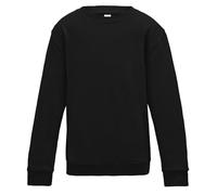 AWDis Jungen Kids Sweatshirt, Schwarz (Tiefschwarz), X-Large
