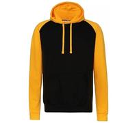 JH009 Just Hoods Kapuzenpullover Baseball-Stil Jet Black XXL