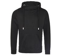 AWDis Just Hoods JH021 Unisex Nacken die Kreuzung Kapuzenpullover - Schwarz - XS