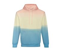 JH022 Just Hoods Kapuzensweatshirt im Tie-Dye-Design Pastel Sunset Dip L