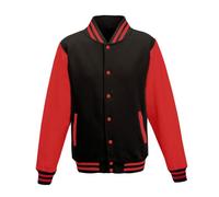 AWDis Just Hoods JH043 Unisex Uni Jacke - Pechschwarz/Hot Pink - 2XL