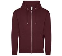AWDis Just Hoods JH250 Unisex Organisch Hoodie mit Reißverschluss - Burgundy - XL