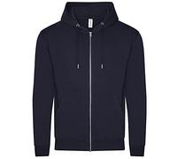 AWDis Just Hoods JH250 Unisex Organisch Hoodie mit Reißverschluss - Neu Französisch Marine - XL