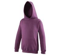 AWDis Kids Hoodie - Bequemes Freizeit-Sweatshirt für Jungen und Mädchen - Pflaume (12-13 Jahre)