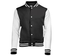 Awdis Kinder Unisex Jacke Varsity (9-11 Jahre) (Schwarz/Weiß)