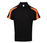 Just Cool - Contrast Cool Polo Jet Black - Gr. - XXL