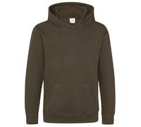 JH001K Just Hoods Kinder Kapuzenpullover ohne Zugbänder Olive Green 9/11 (L)