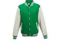 AWDis Varsity Unisex-Jacke, Grün XX-Large