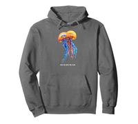 Awesome Cute Underwater Fish Sea Just Go with Flow Jellyfish Pullover Hoodie