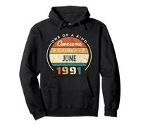 Awesome Since June 1991 Vintage Geburtstag Pullover Hoodie