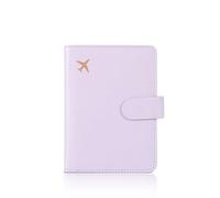 Awlve Reisepass Organizer RFID Reisepasshalter mit Magnetverschluss mit Mehreren Kartensteckplätzen PU Null Stress beim Check-in (Lila)