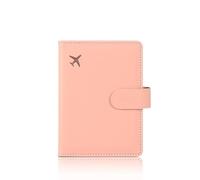 Awlve Reisepass Organizer RFID Reisepasshalter mit Magnetverschluss mit Mehreren Kartensteckplätzen PU Null Stress beim Check-in (Rosa)