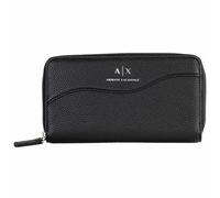 Armani Exchange Women's Zip Around Bi-Fold Wallet, Black