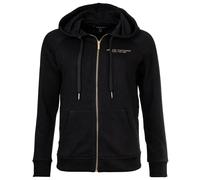 AX ARMANI EXCHANGE Damen Sweatjacke - Reißverschluss, Kapuze, Logo Schwarz/Gold XS