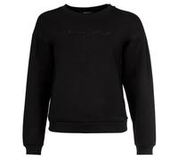 AX ARMANI EXCHANGE Damen Sweatshirt - Rundhals, Logo-Stickerei, Material-Mix Schwarz L