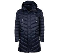 AX ARMANI EXCHANGE Herren Daunen-Mantel - Steppjacke, Reißverschluss,Kapuze, Logo Aufdruck Dunkel Blau S