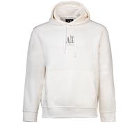 AX ARMANI EXCHANGE Herren Hoodie - Sweatshirt, Kapuze, Logo, Baumwoll-Mix Weiß S